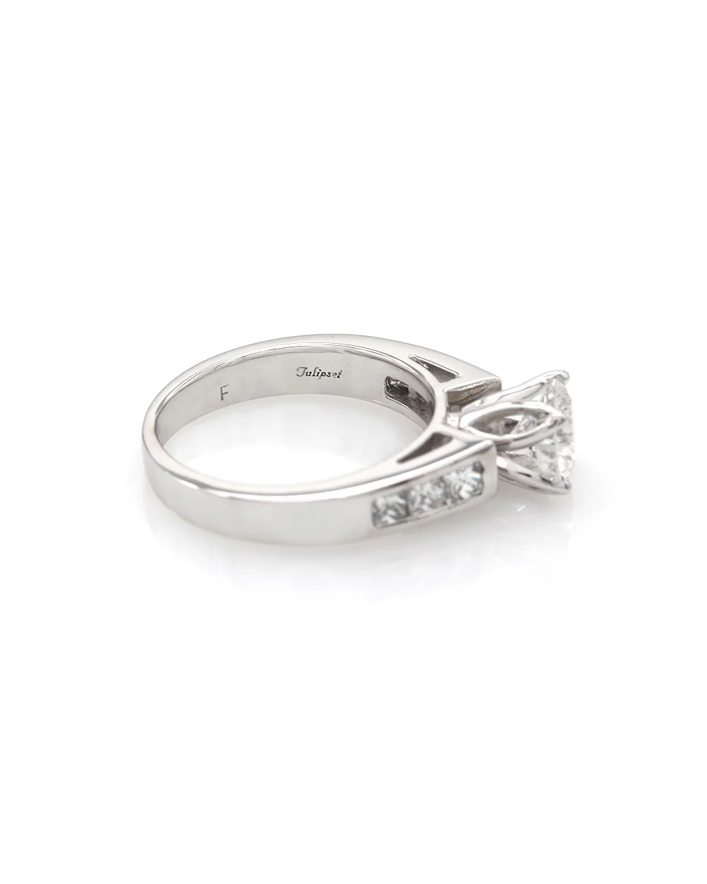 1.03 Ct. Round Diamond Engagement Ring in White Gold - Image 4