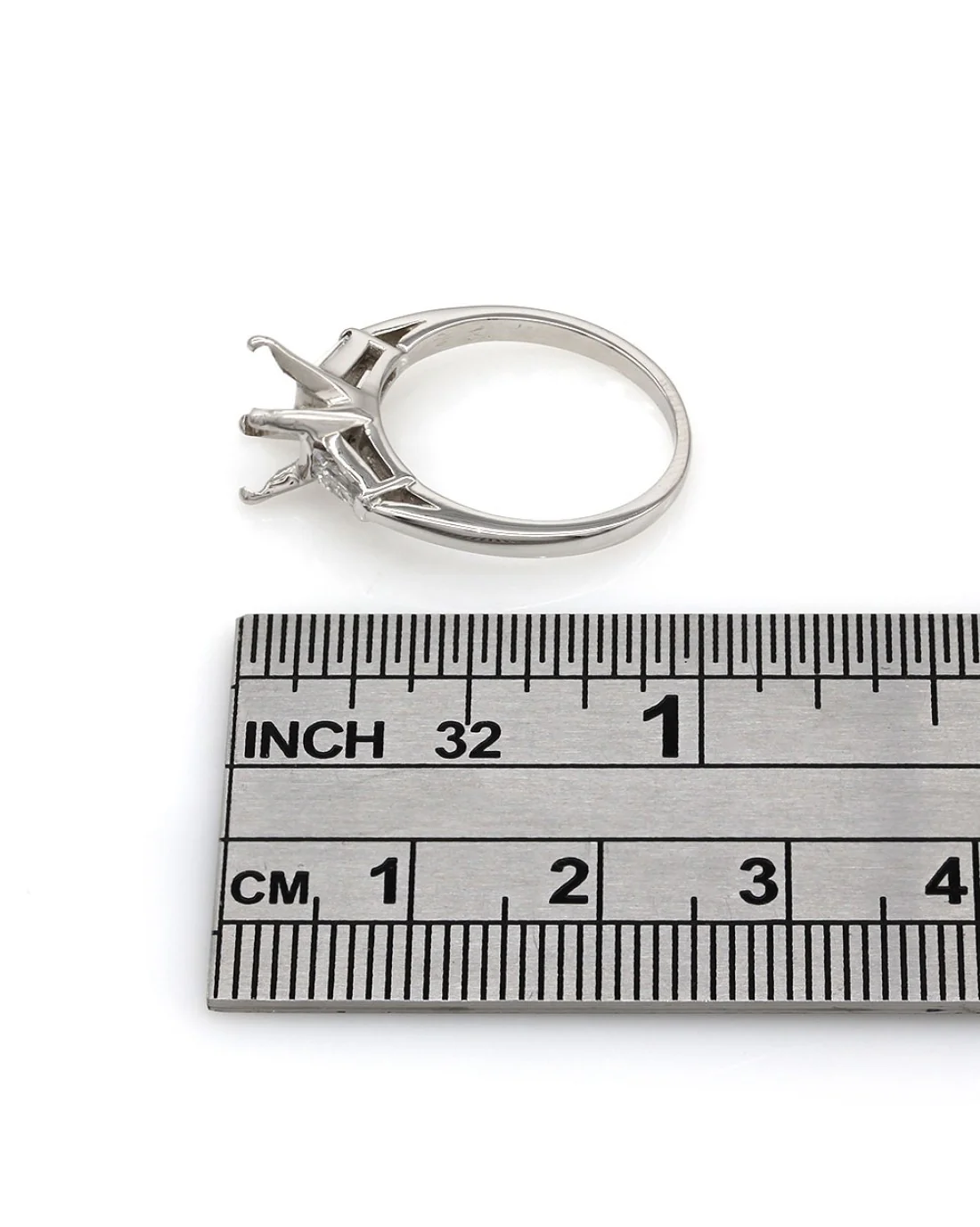 Diamond Engagement Ring Mounting in Platinum - Image 4