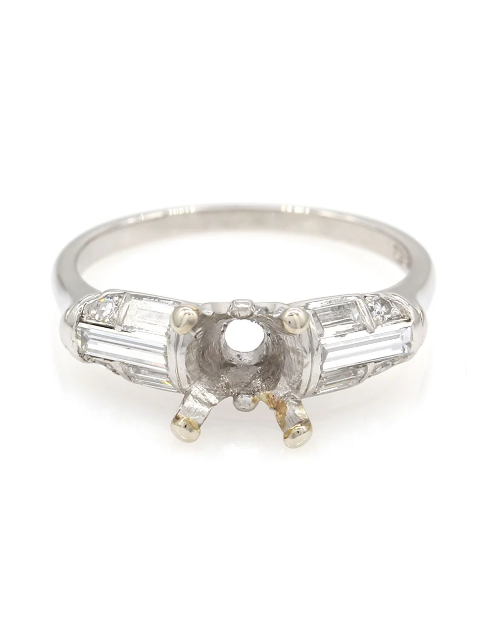 Diamond Engagement Ring Mounting in Platinum - Image 2