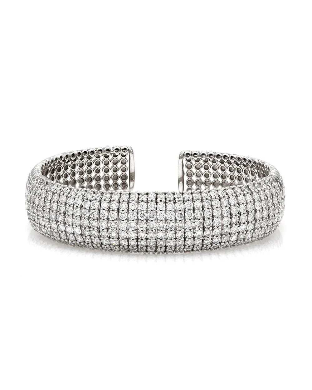Diamond Flexible Cuff Bracelet in Gold - Image 2