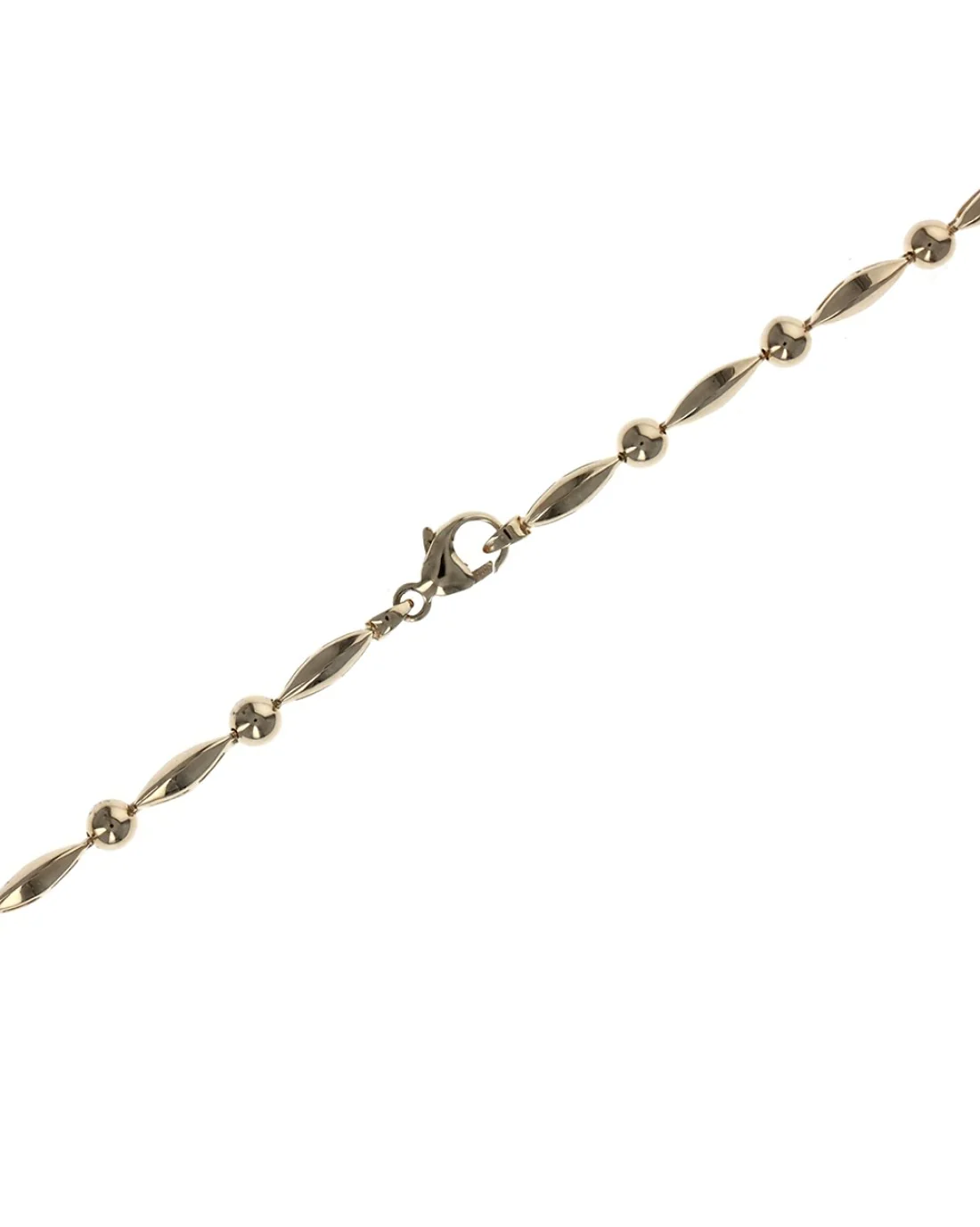 Diamond Flower Station Drop Necklace in Yellow Gold - Image 2