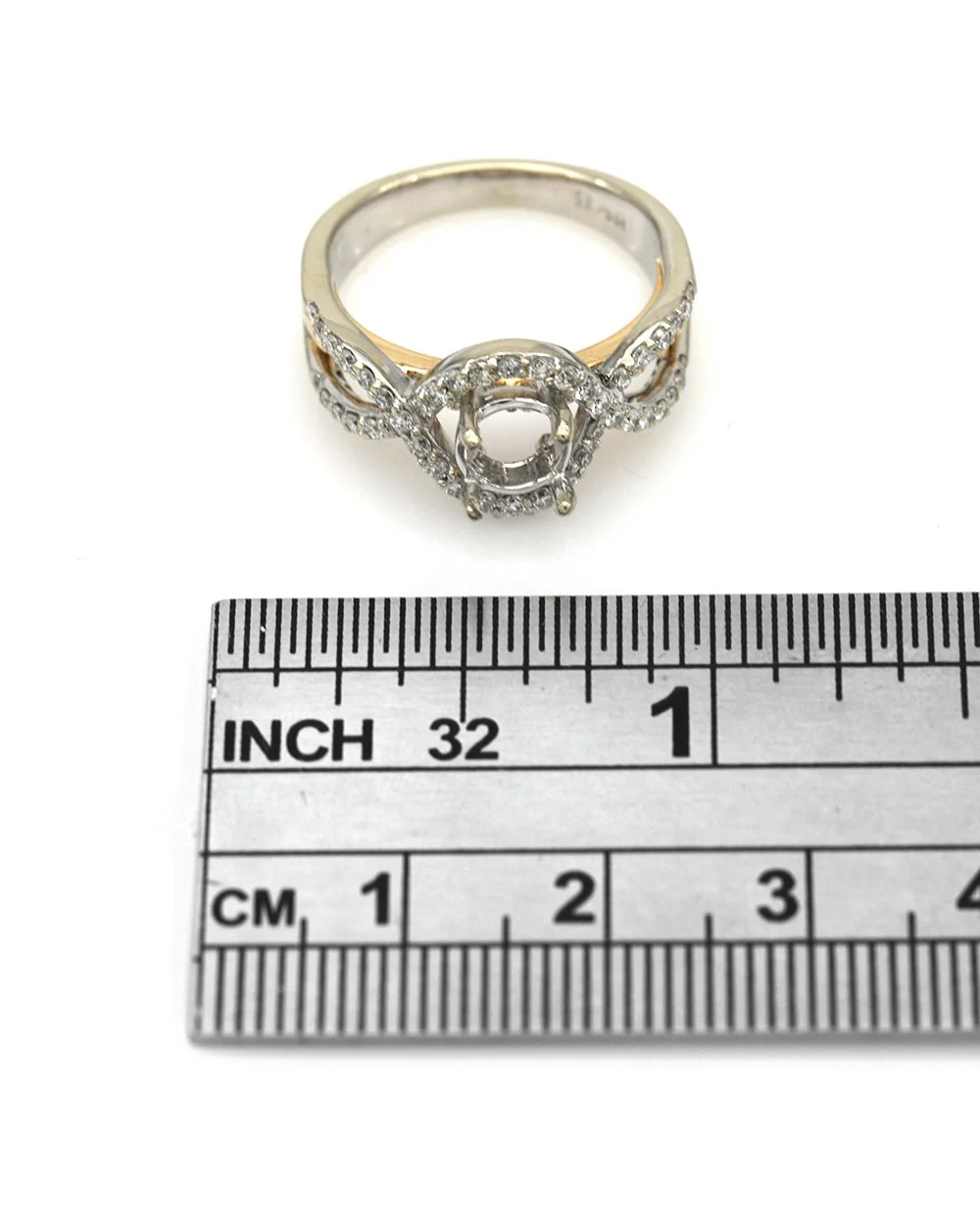 Diamond Halo Crossover Open Shank Semi Mounting - Image 3