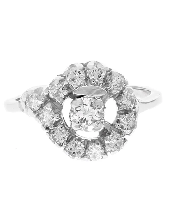 Diamond Halo Ring in Gold - Image 2