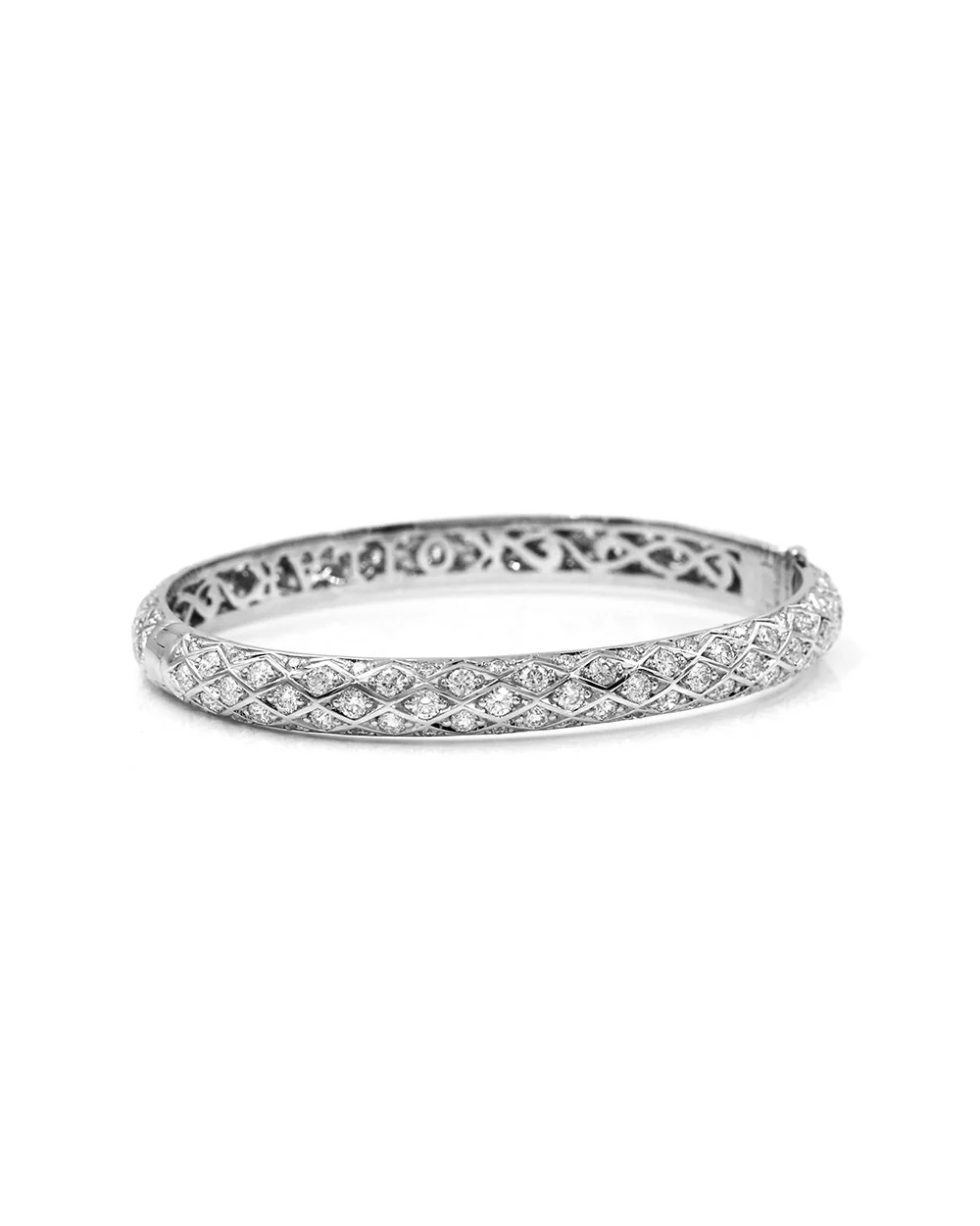 Diamond Harlequin Bangle Bracelet in Gold - Image 2
