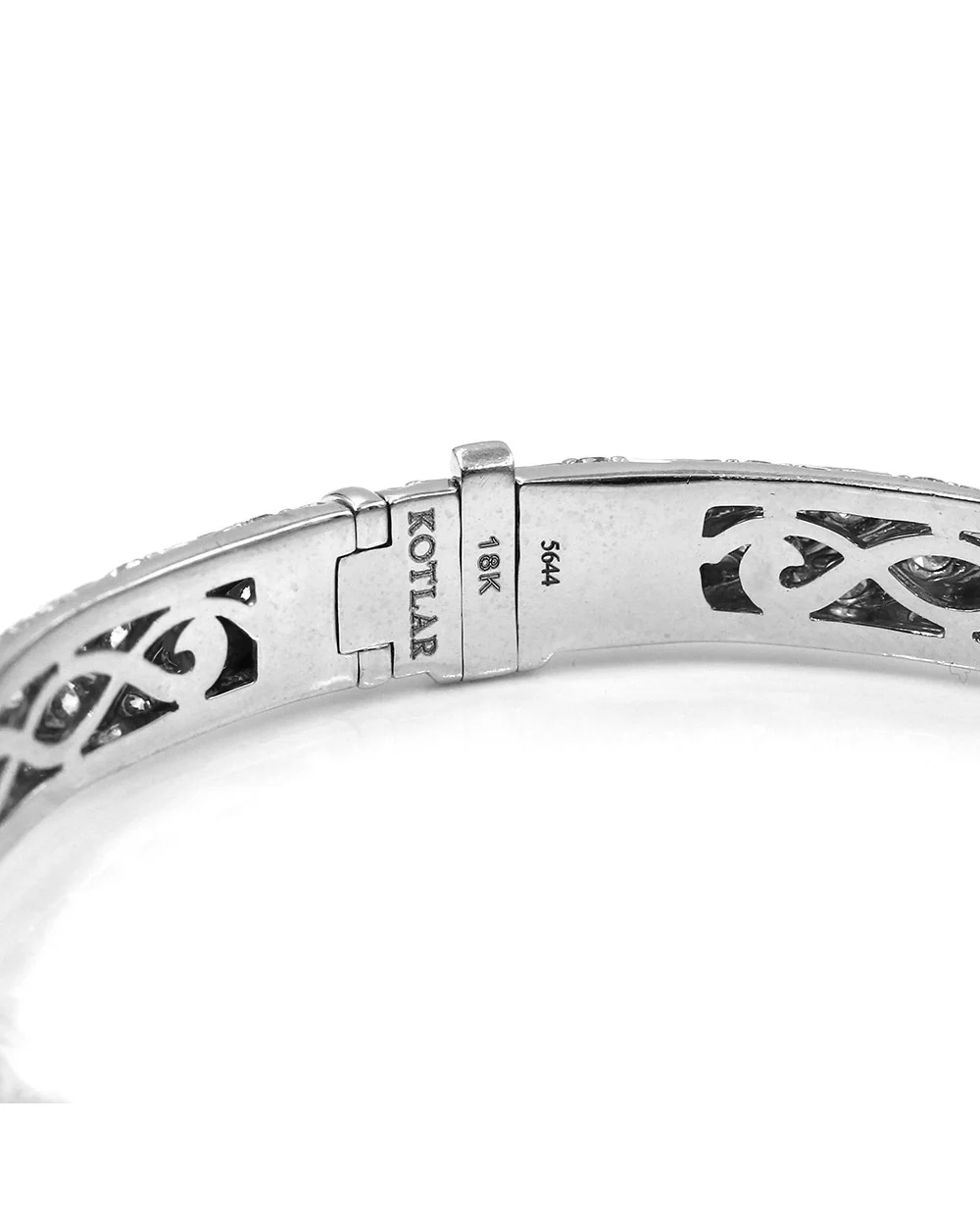 Diamond Harlequin Bangle Bracelet in Gold - Image 3