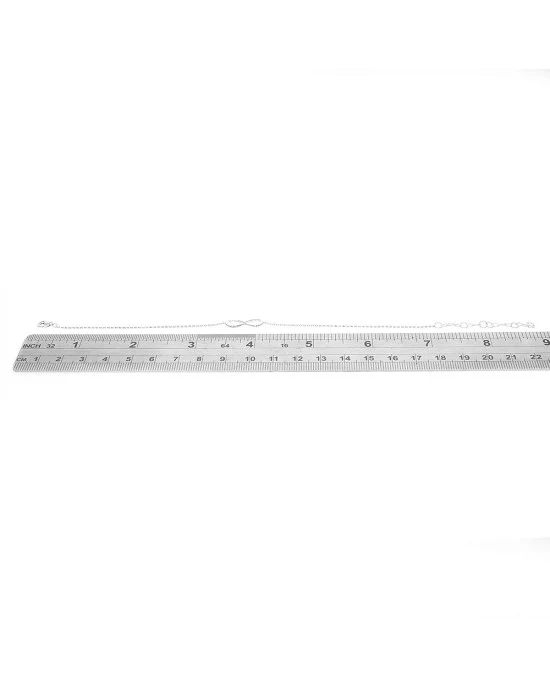 Diamond Infinity Station Chain Bracelet - Image 3