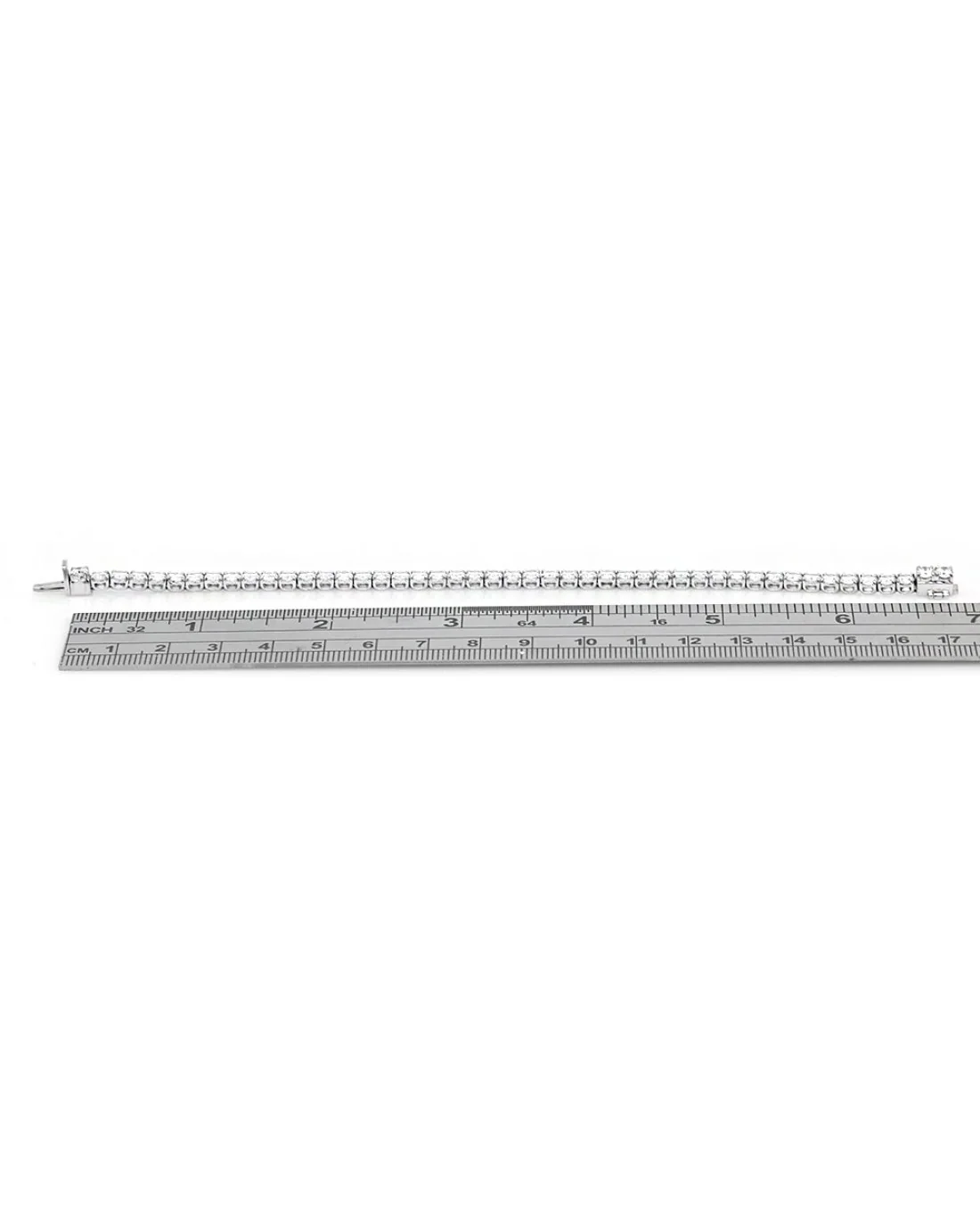 Diamond Inline Bracelet in White Gold - Image 3