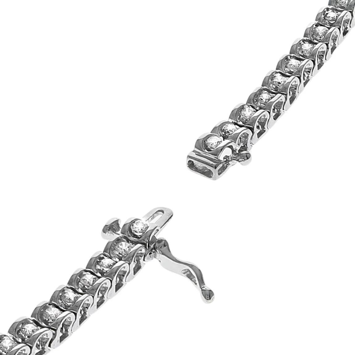 Diamond Inline Bracelet in White Gold - Image 2