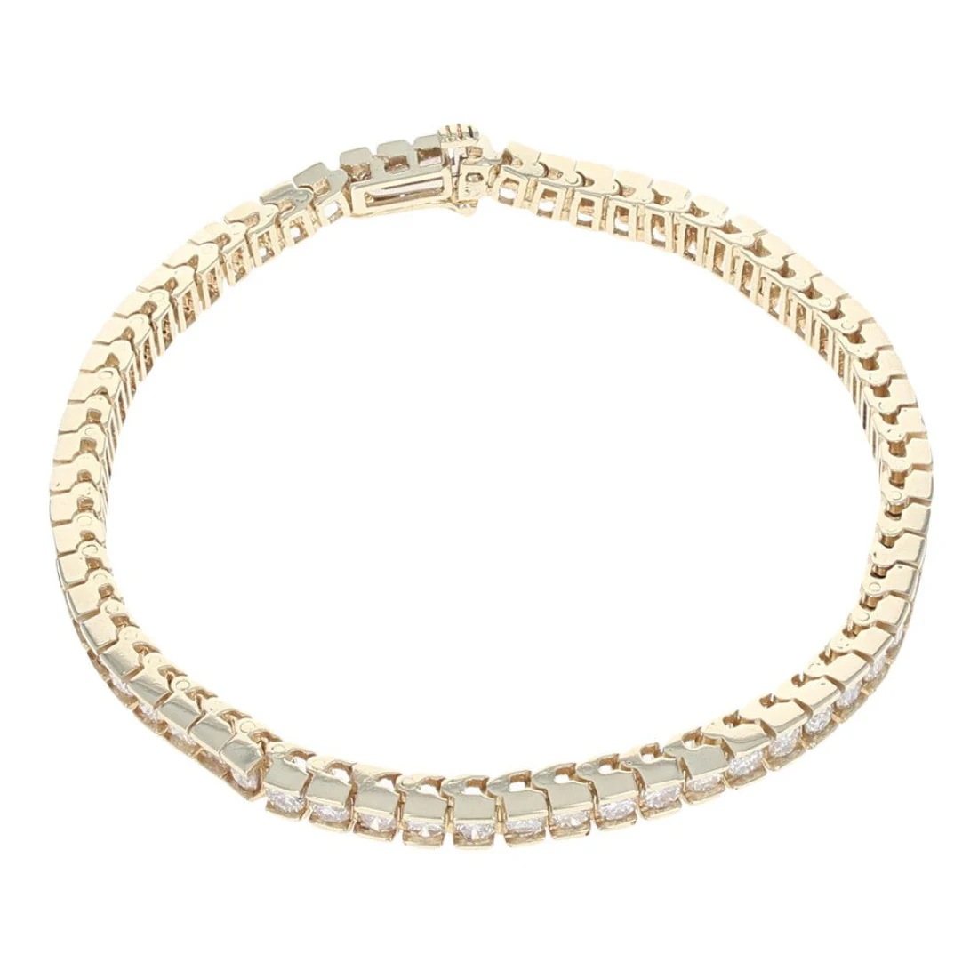 Diamond Inline Bracelet in Yellow Gold