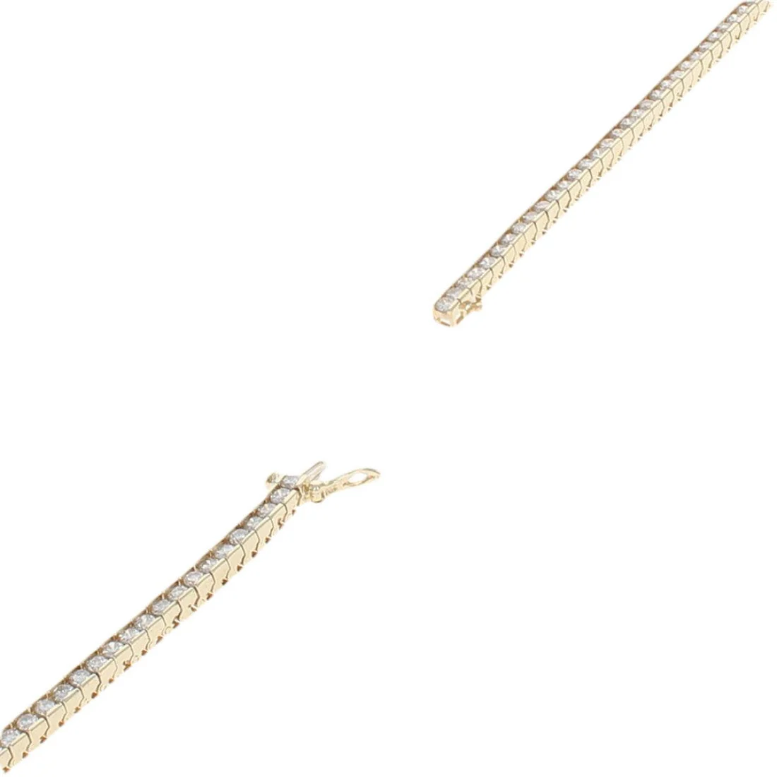 Diamond Inline Bracelet in Yellow Gold - Image 2