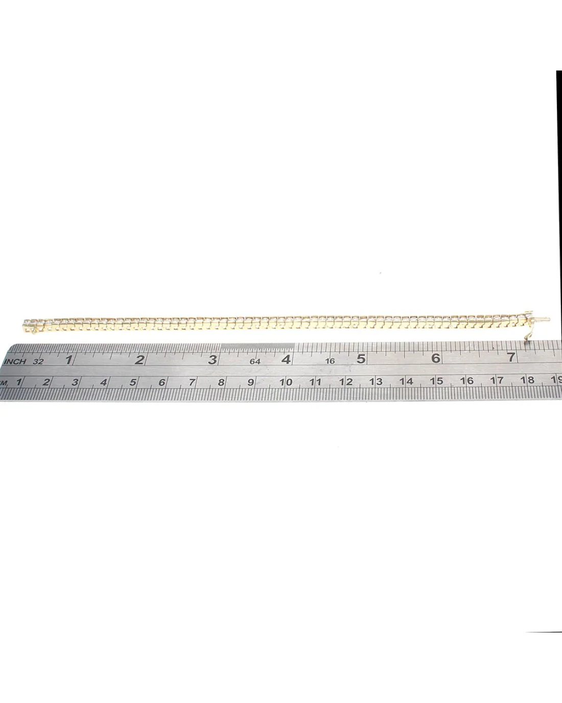 Diamond Inline Bracelet in Yellow Gold - Image 3
