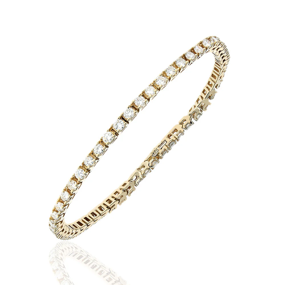 Diamond Inline Bracelet in Yellow Gold