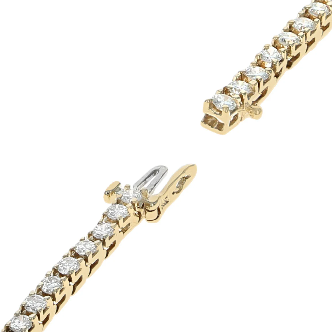Diamond Inline Bracelet in Yellow Gold - Image 2