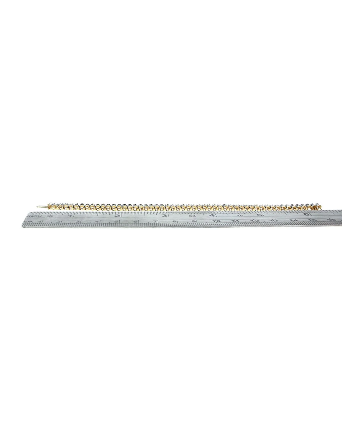 Diamond Inline Bracelet with Scalloped Edges - Image 3