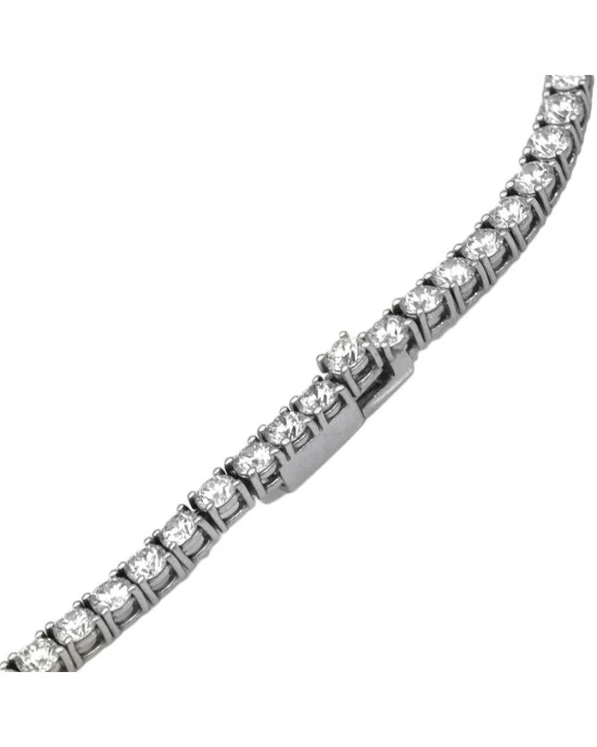 Diamond Inline Necklace in White Gold - Image 2