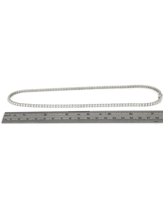 Diamond Inline Necklace in White Gold - Image 3