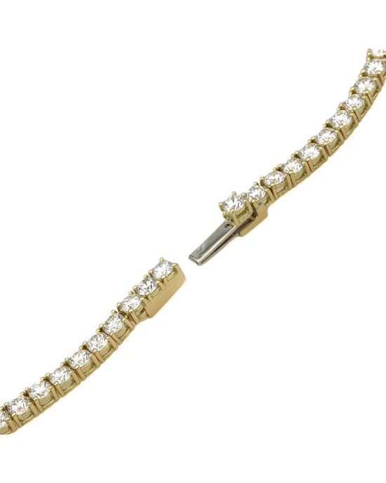 Diamond Inline Necklace in Yellow Gold - Image 2
