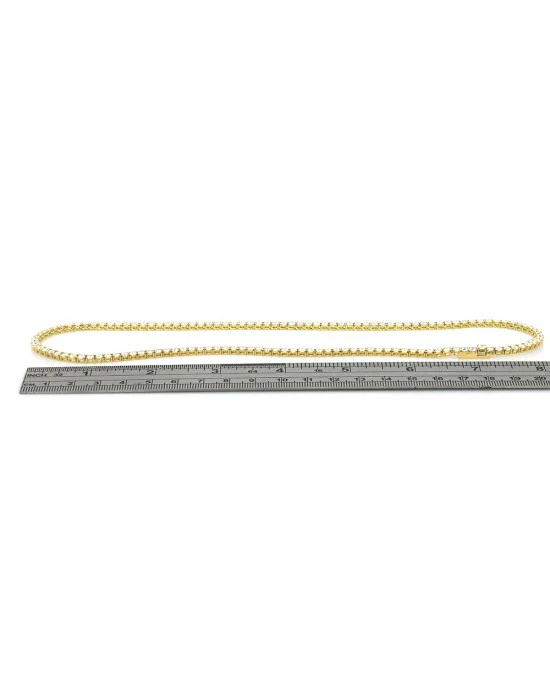 Diamond Inline Necklace in Yellow Gold - Image 3