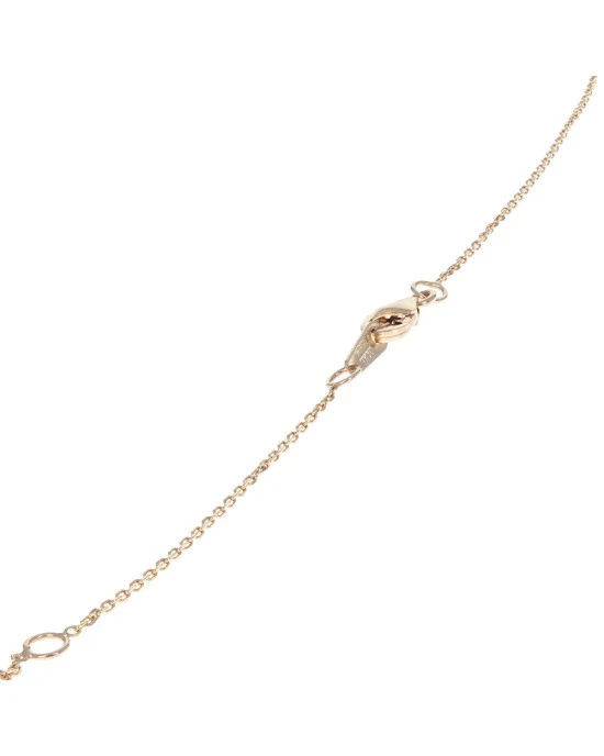 Diamond Intertwined Open Circle Drop Necklace in Yellow Gold - Image 2