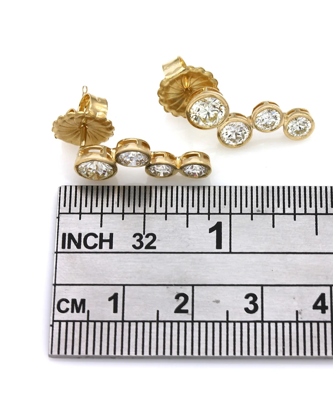 Diamond Journey Earrings in 18ky - Image 3