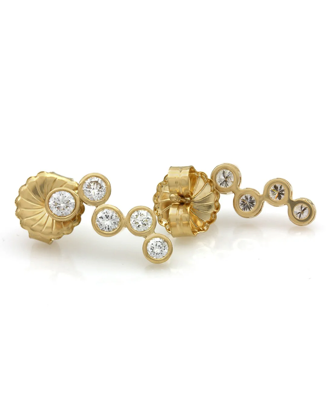 Diamond Journey Earrings in 18ky - Image 2