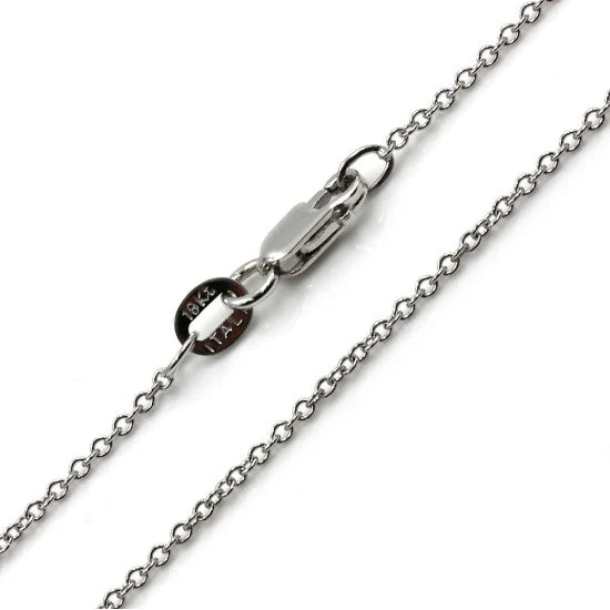 18K White Gold Round and Baguette Diamond Journey Necklace - Image 2