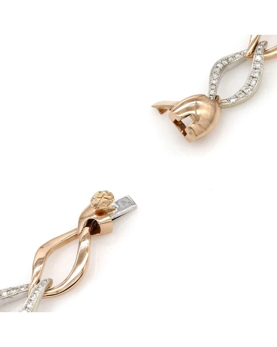Diamond Link Bracelet in Gold - Image 2