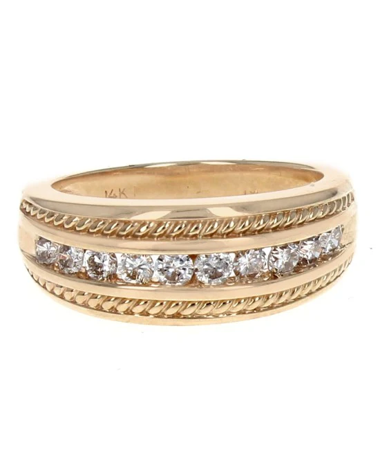 Diamond Milgrain Accent Band - Image 2