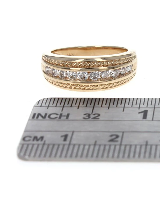 Diamond Milgrain Accent Band - Image 3