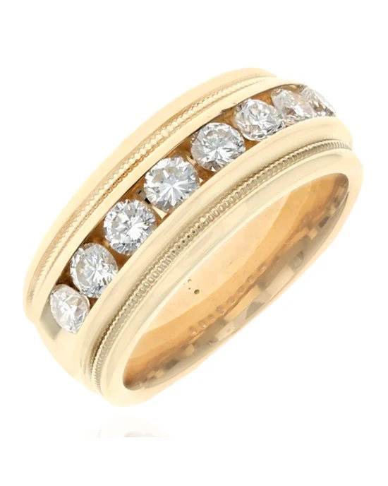 Diamond Milgrain Band Ring