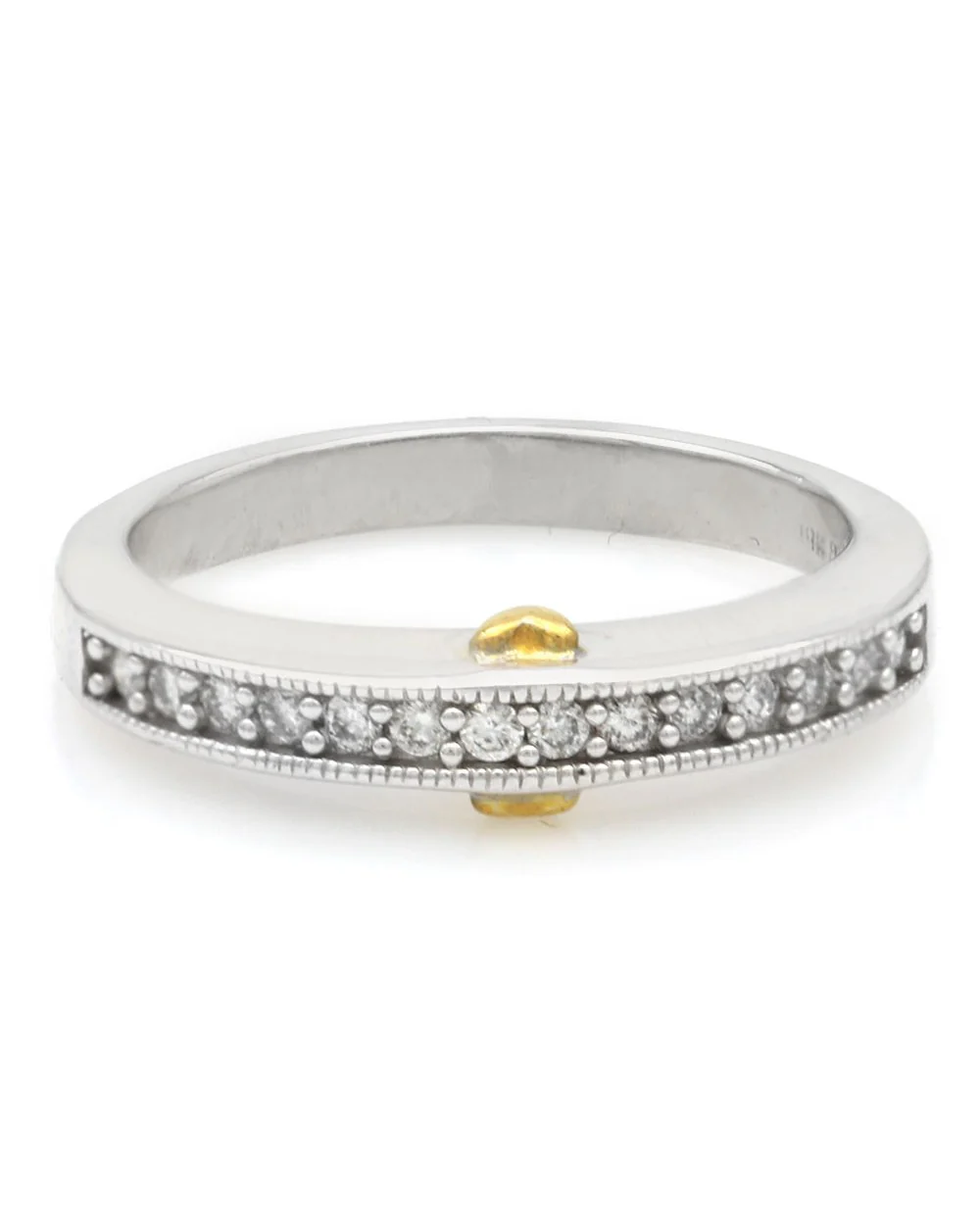 Diamond Milgrain Edge Band - Image 2