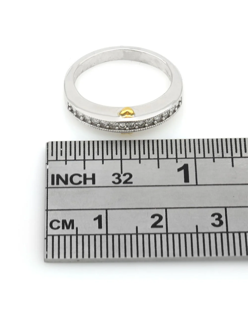 Diamond Milgrain Edge Band - Image 3