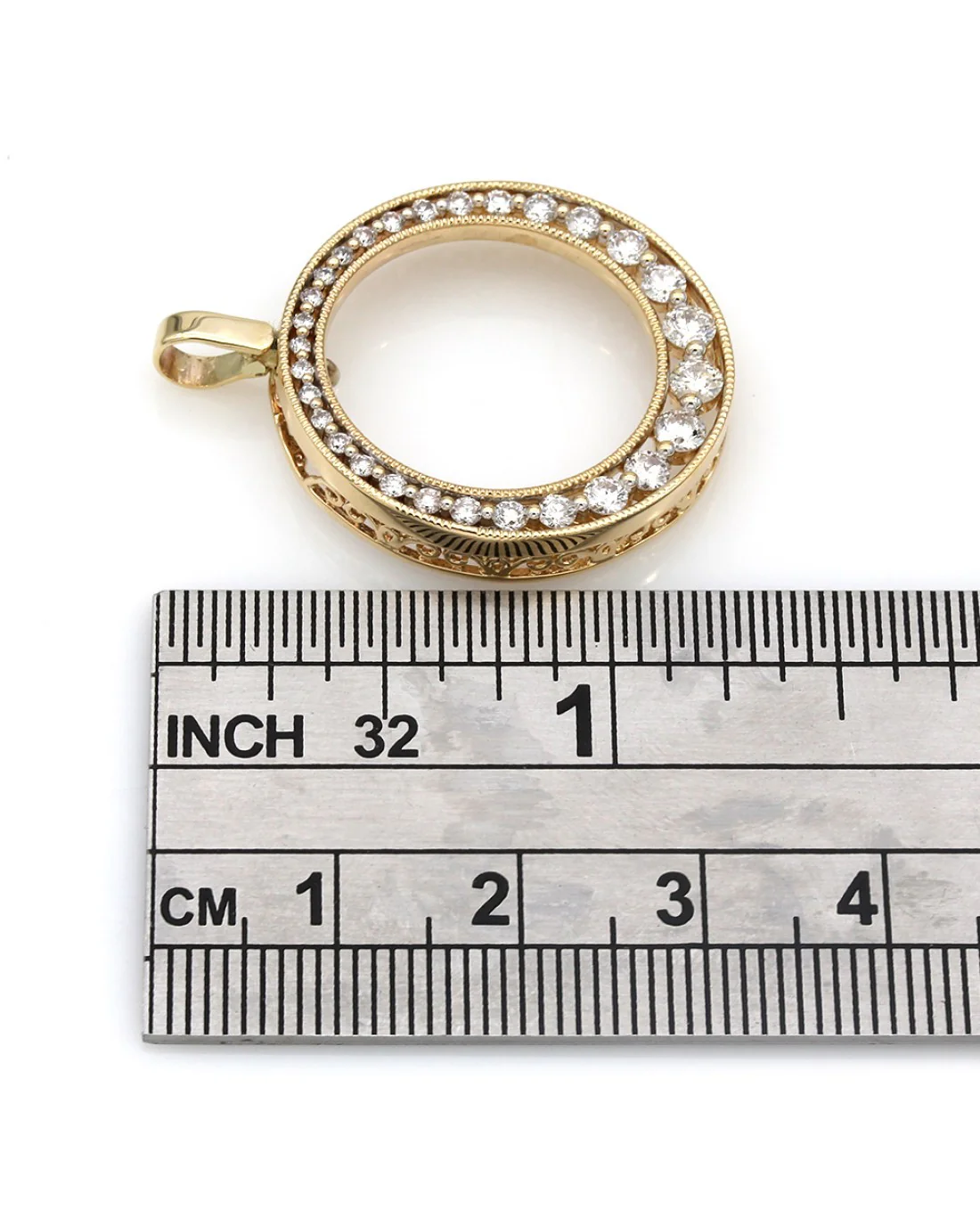 Diamond Open Circle Pendant - Image 2