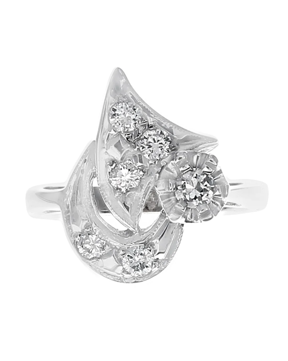 Diamond Open Cut Fashion Ring in White Gold - Image 2