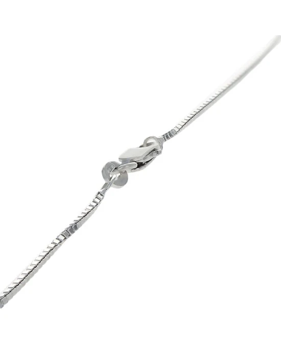 Diamond Open Cut Milgrain Heart Drop Necklace in White Gold - Image 2