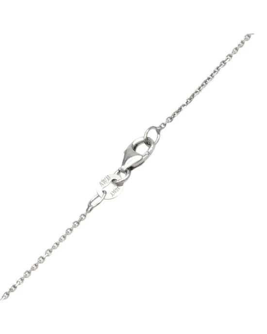 Diamond Open Heart Graduated Drop Necklace in White Gold - Image 2