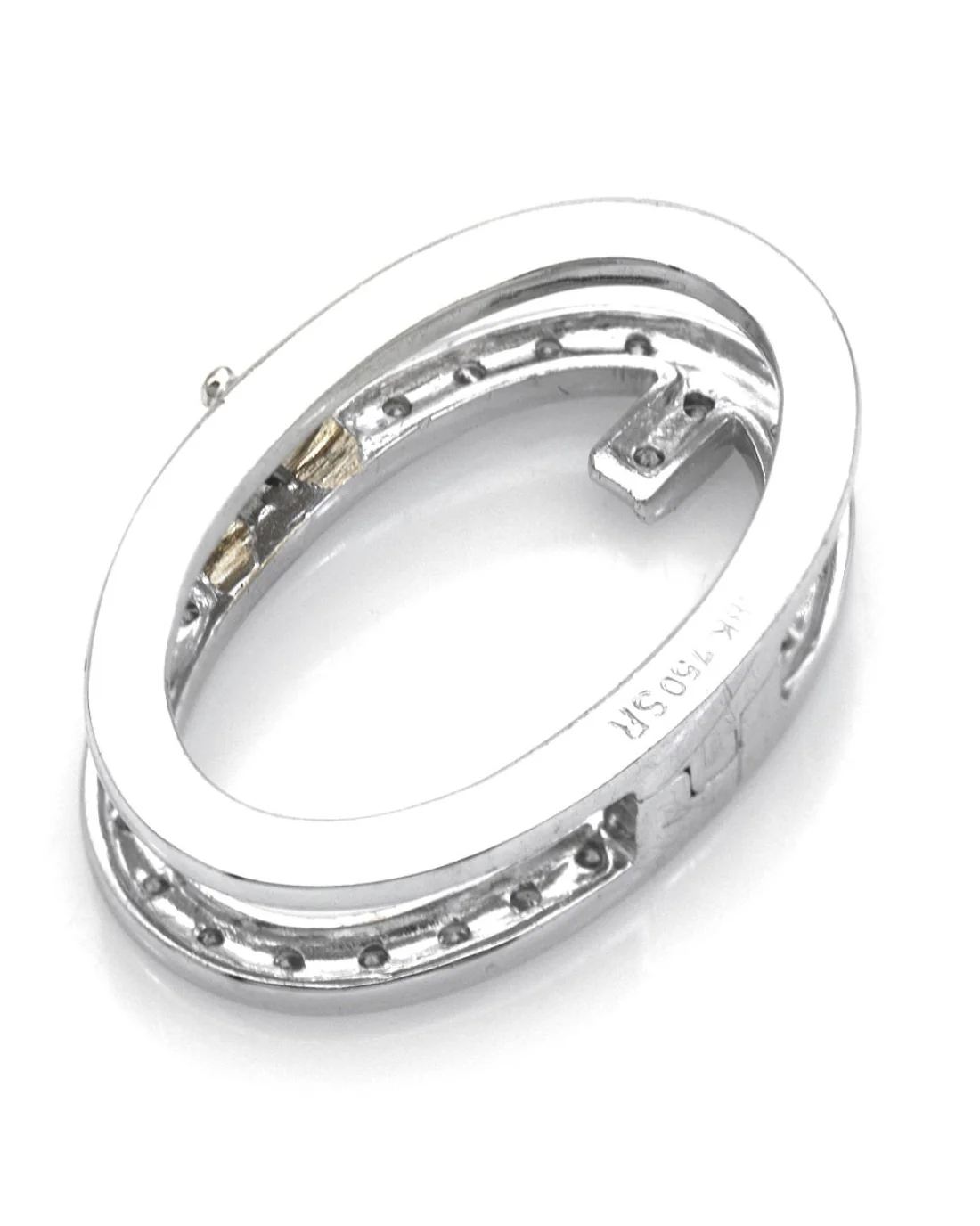 Diamond Open Oval Enhancer Pendant - Image 2