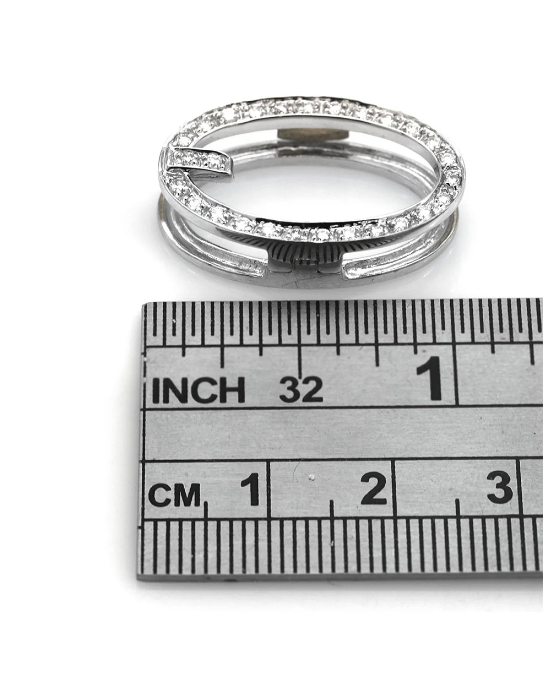 Diamond Open Oval Enhancer Pendant - Image 3
