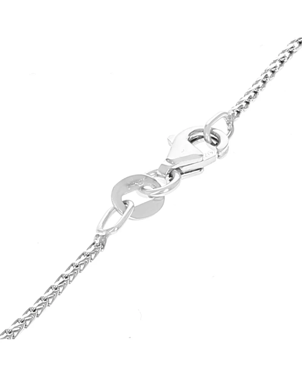 Diamond Open Square Halo Drop Necklace in White Gold - Image 2