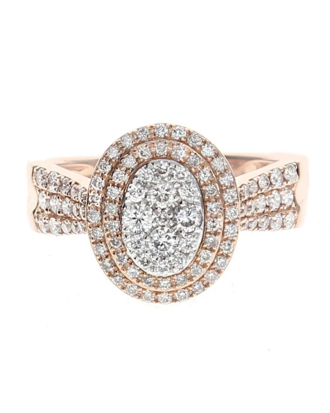 Diamond Pave Double Halo Ring - Image 2