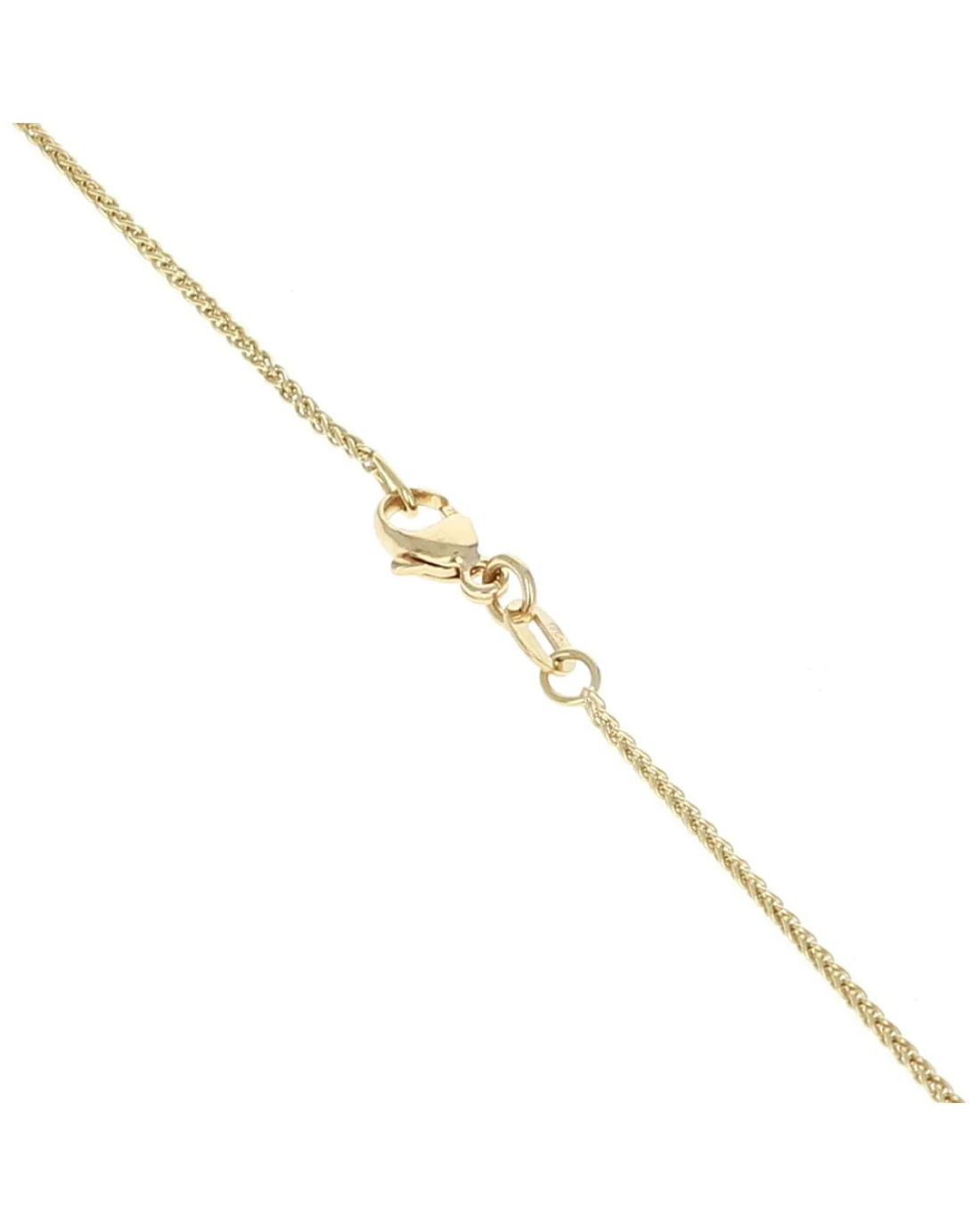 Diamond Pave Heart Drop on Wheat Chain - Image 2