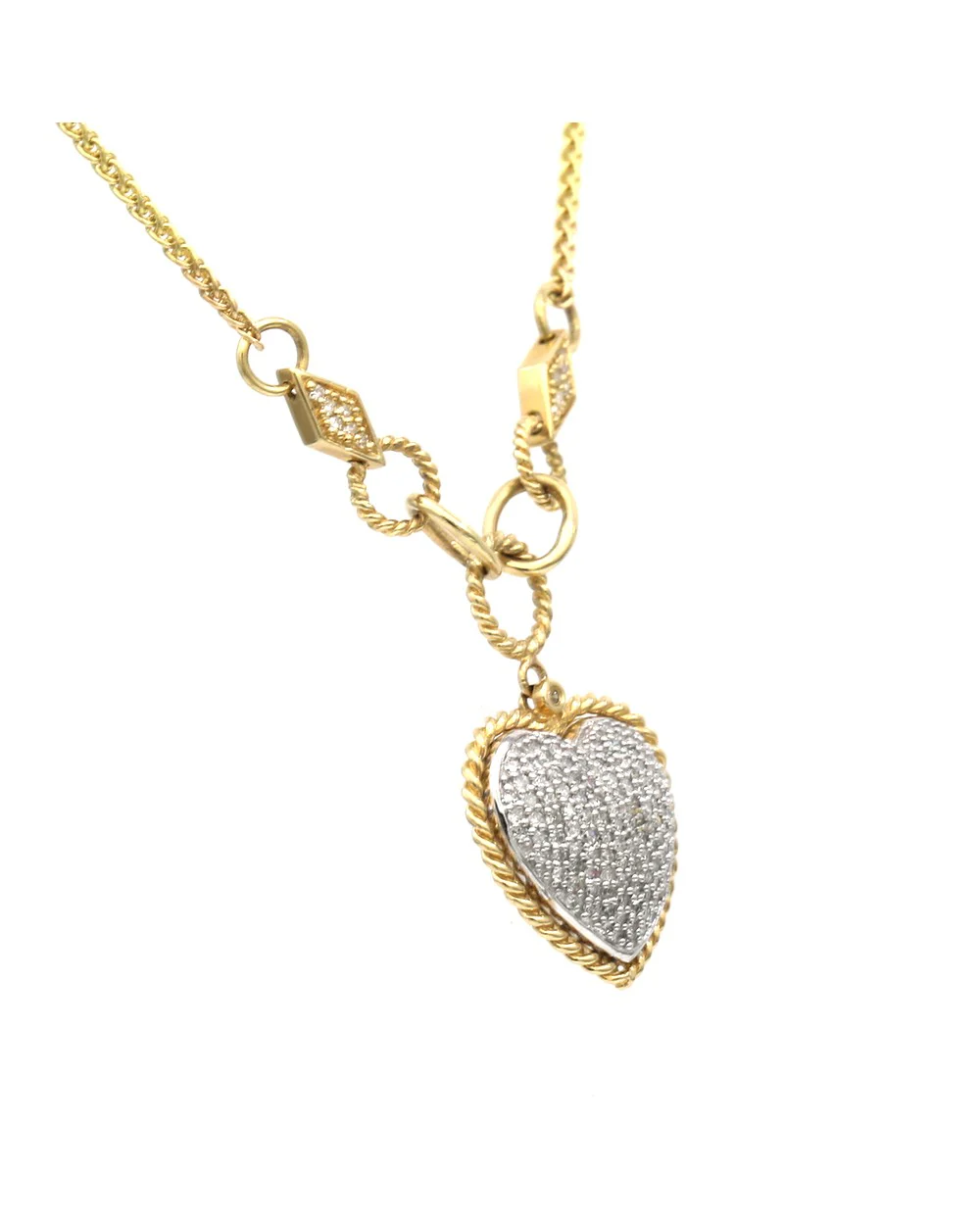 Diamond Pave Heart Necklace - Image 2