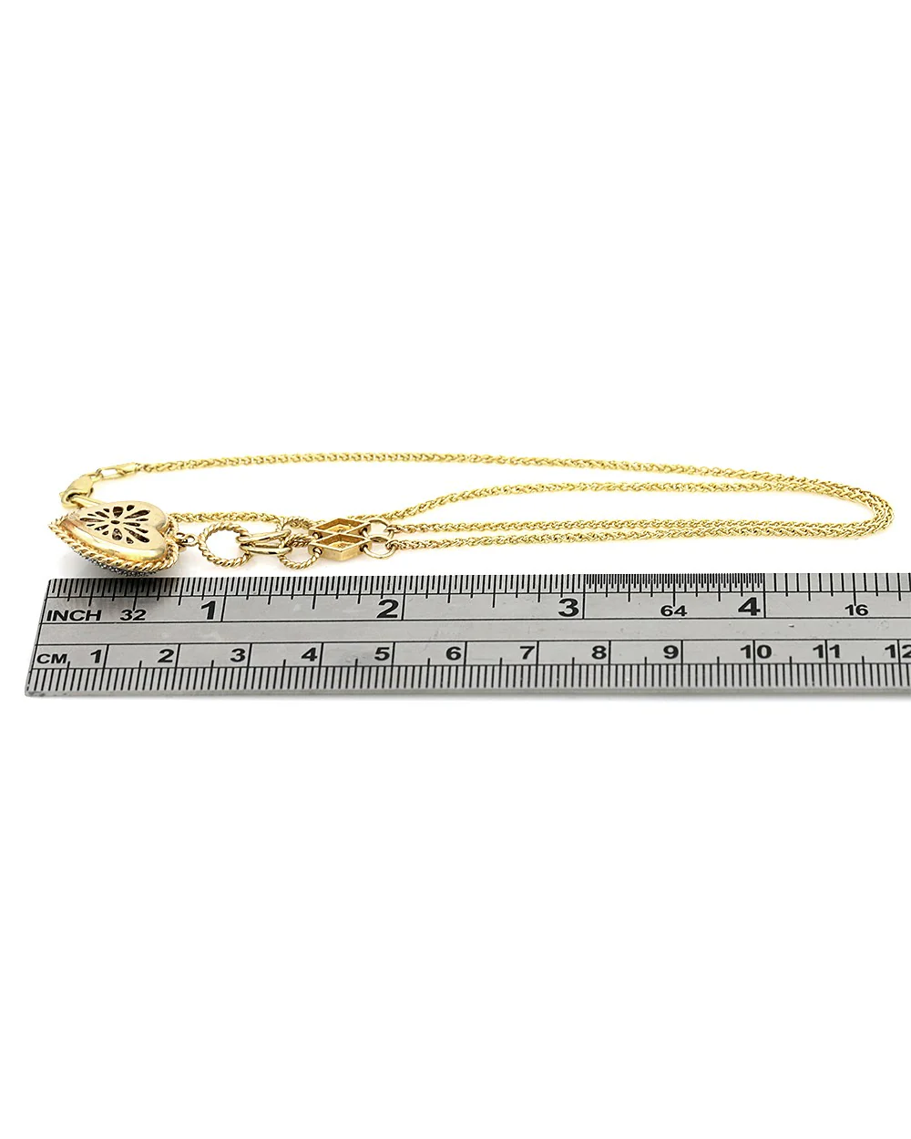 Diamond Pave Heart Necklace - Image 3