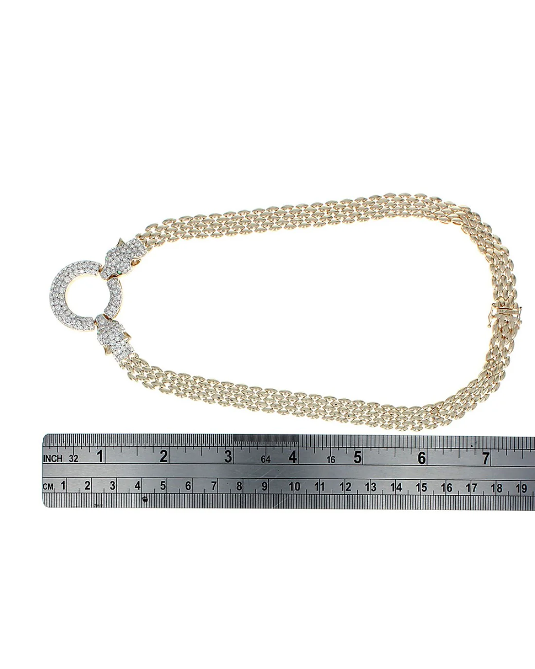 Diamond Pave Panther Head Necklace - Image 3