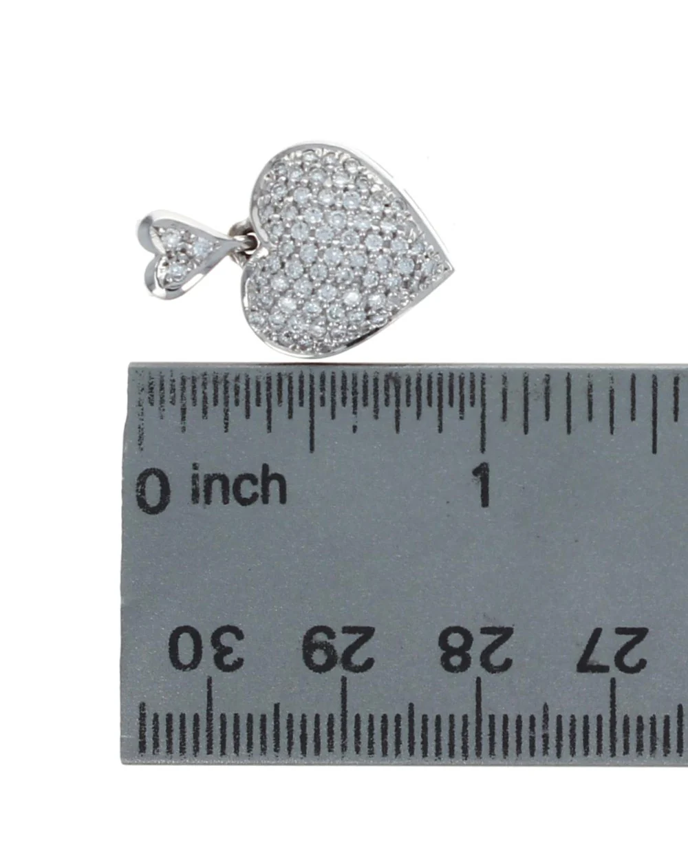 Diamond Pave Puffed Heart Pendant - Image 3