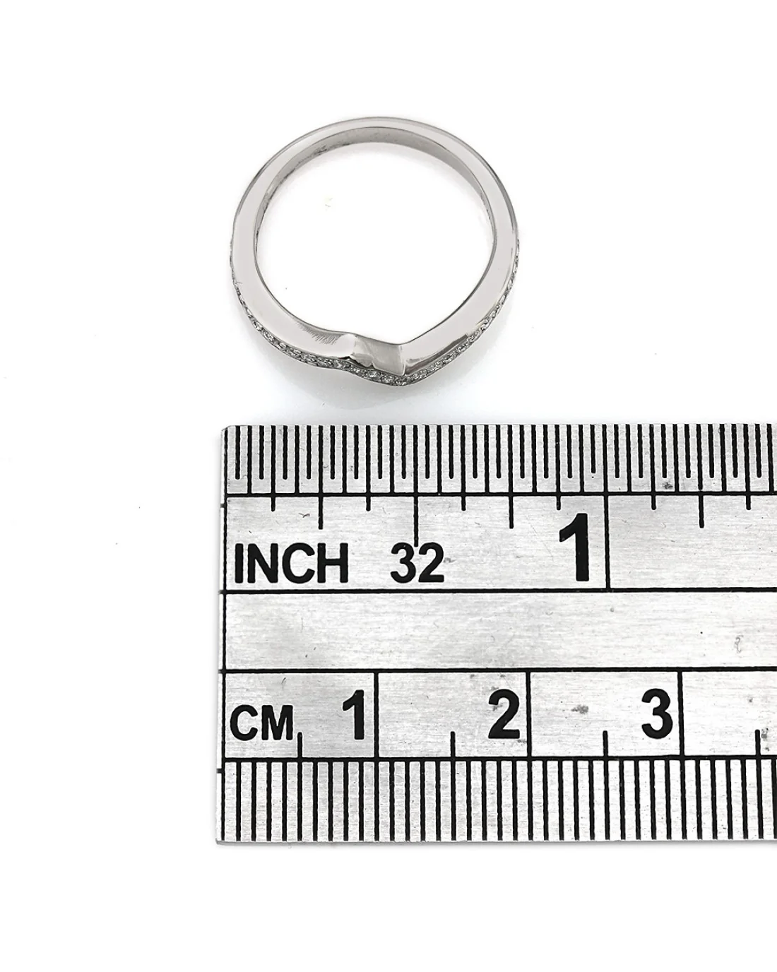 Diamond Pave Ring Guard in Platinum - Image 3