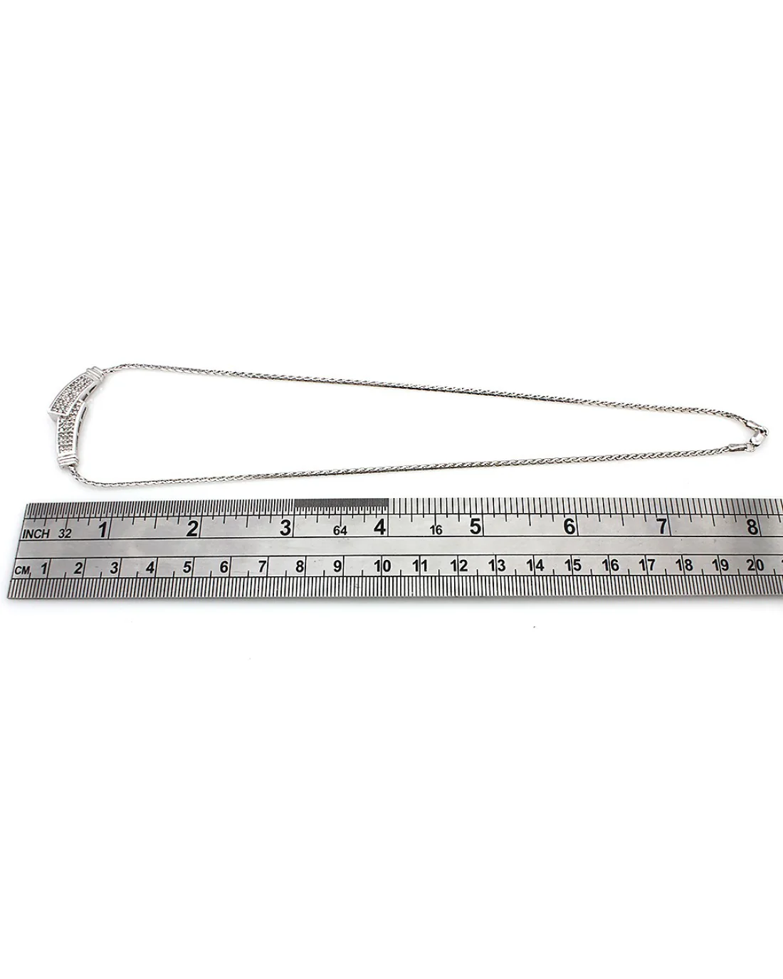 Diamond Pave Station Necklace - Image 3