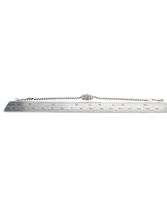 Diamond Pave Sun Station Curb Link Bracelet - Image 3