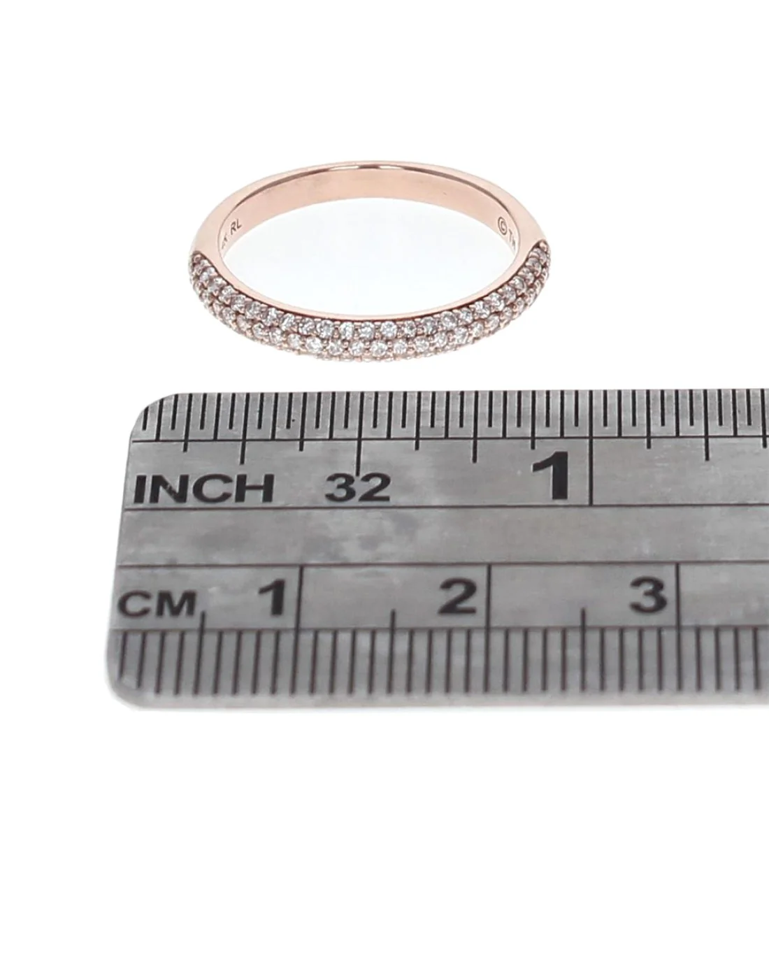 Diamond Pave Wedding Band in Rose Gold - Image 3