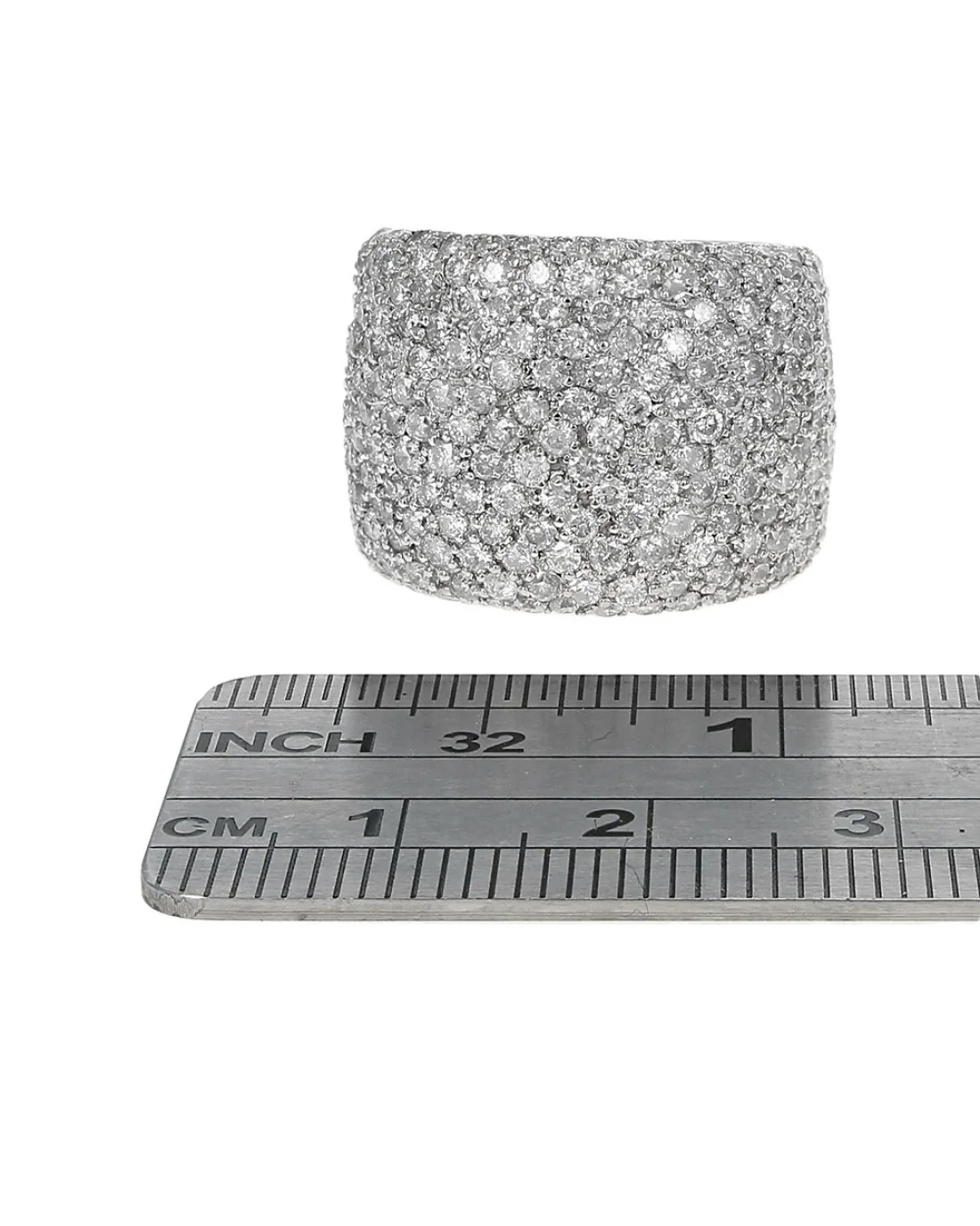 Diamond Pave Wide Tapered Band - Image 3